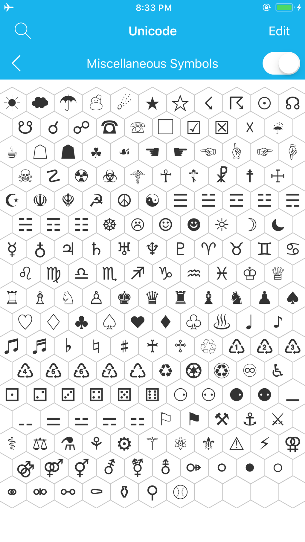 Unicode Map and Code Table для iPhone — Скачать