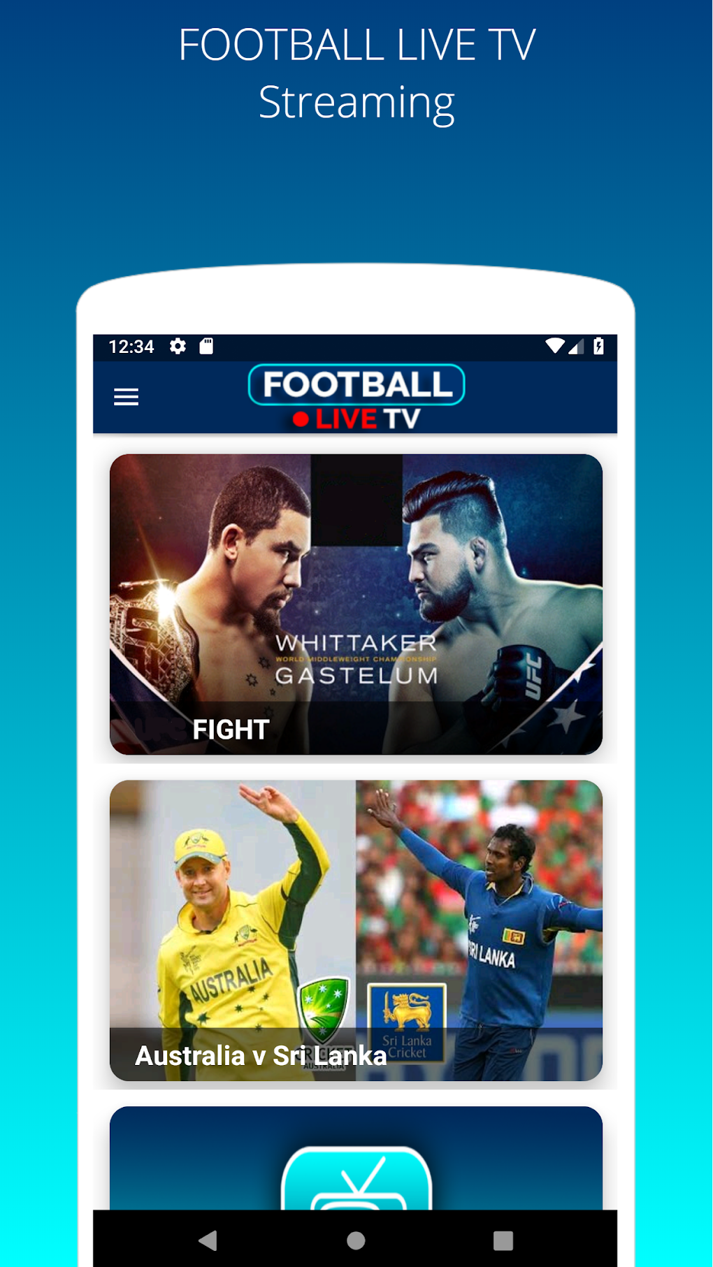 Football Live Tv Streaming APK per Android - Download