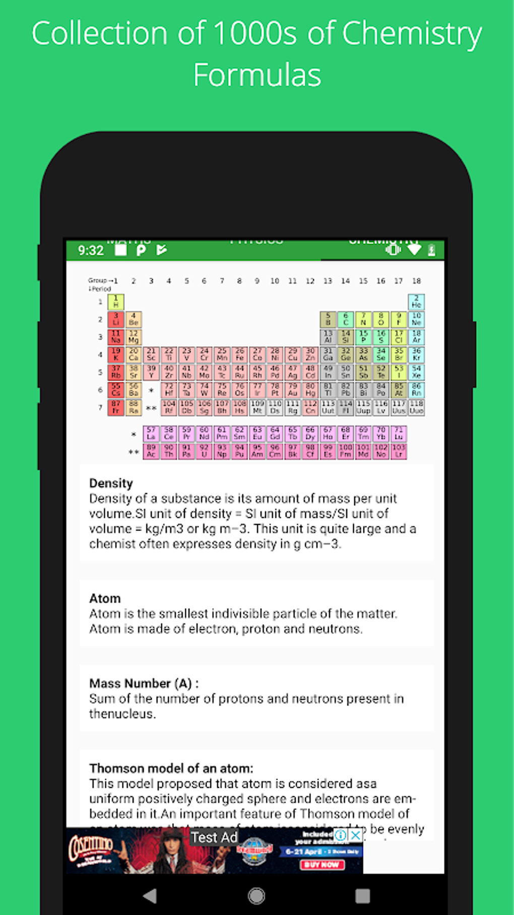All Formulas - Math, Physics & Chemistry APK for Android - Download
