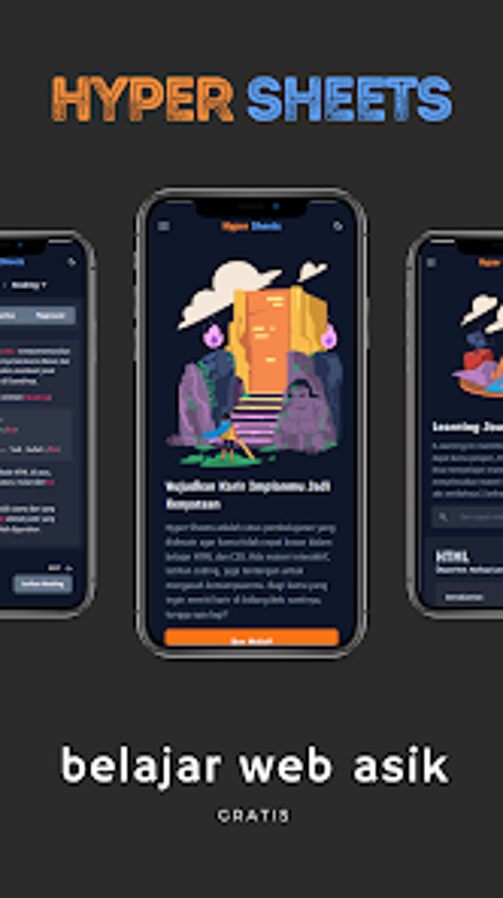 hyper-sheets-belajar-html-css-para-android-download