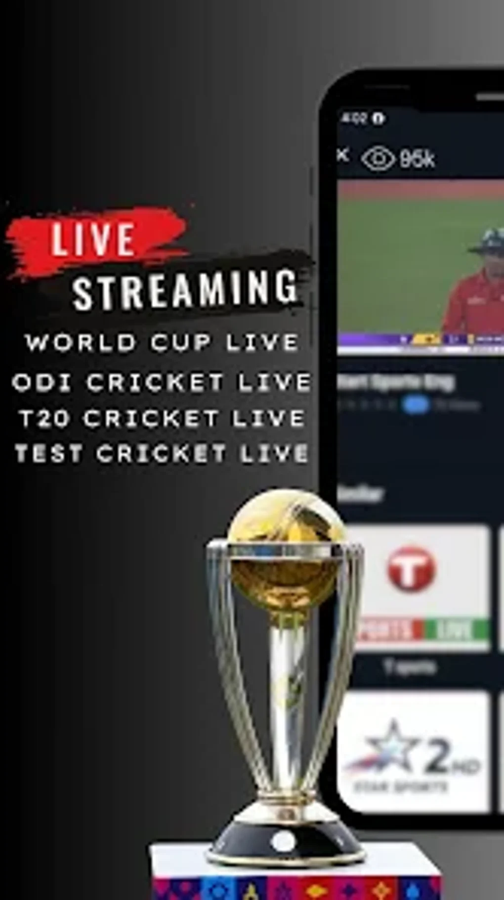 Cricket best sale live channel