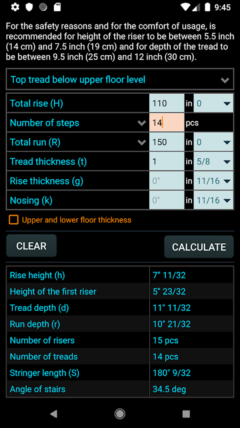 Stair Calculator 