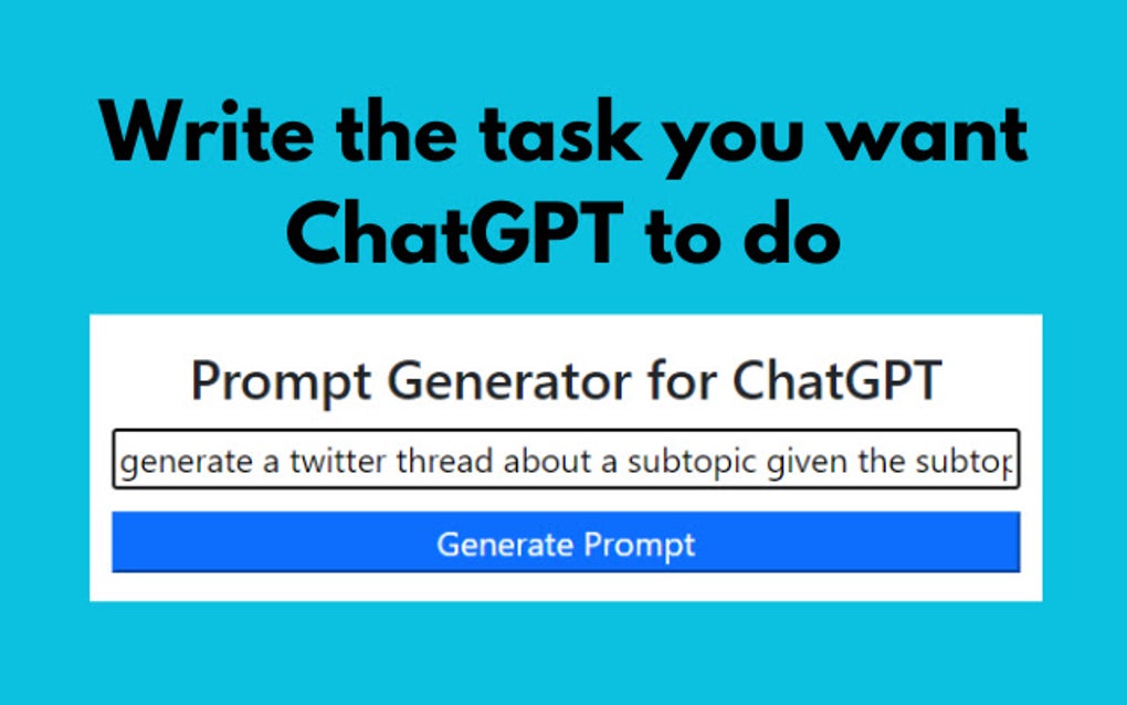 ChatGPT Prompt Generator pour Google Chrome - Extension Télécharger