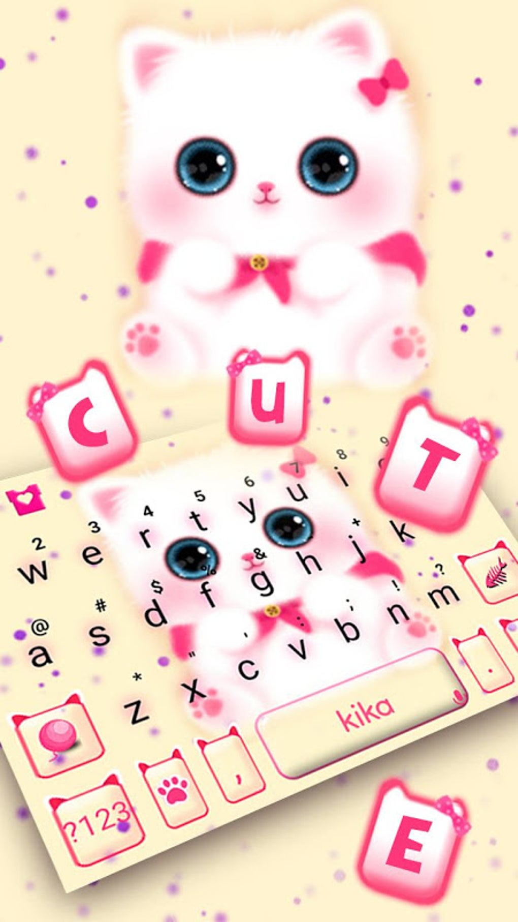 Cute Pink Kitty Message SMS Theme 2018 Apk Download for Android