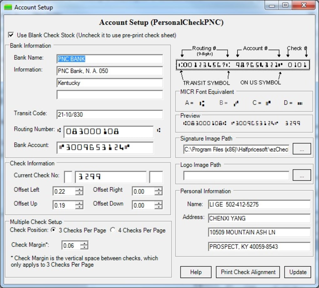 free personal check printing software windows 7