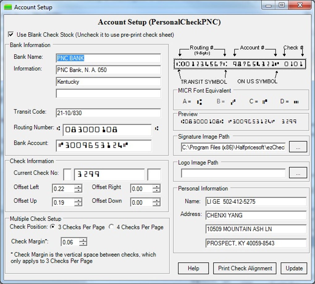 free personal check printing software windows 7