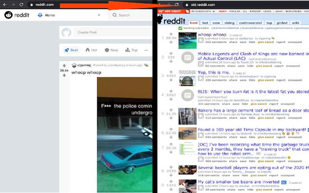 Reddit url changer for Google Chrome - Extension Download