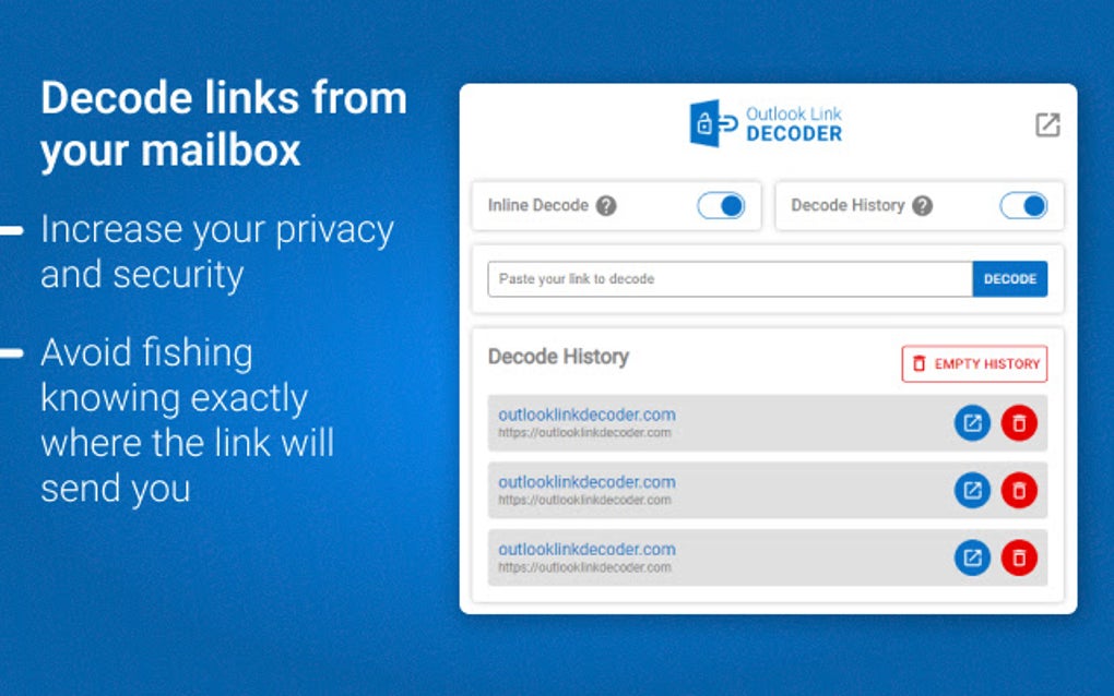 Outlook Link Decoder for Google Chrome Extension Download