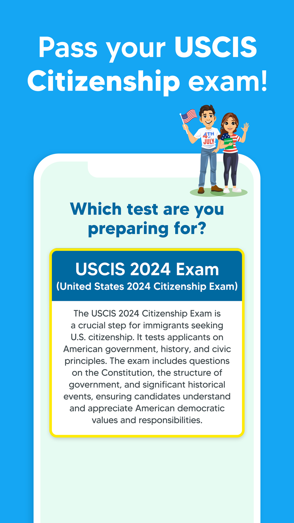 US Citizenship Test 2024 Pass for iPhone Download