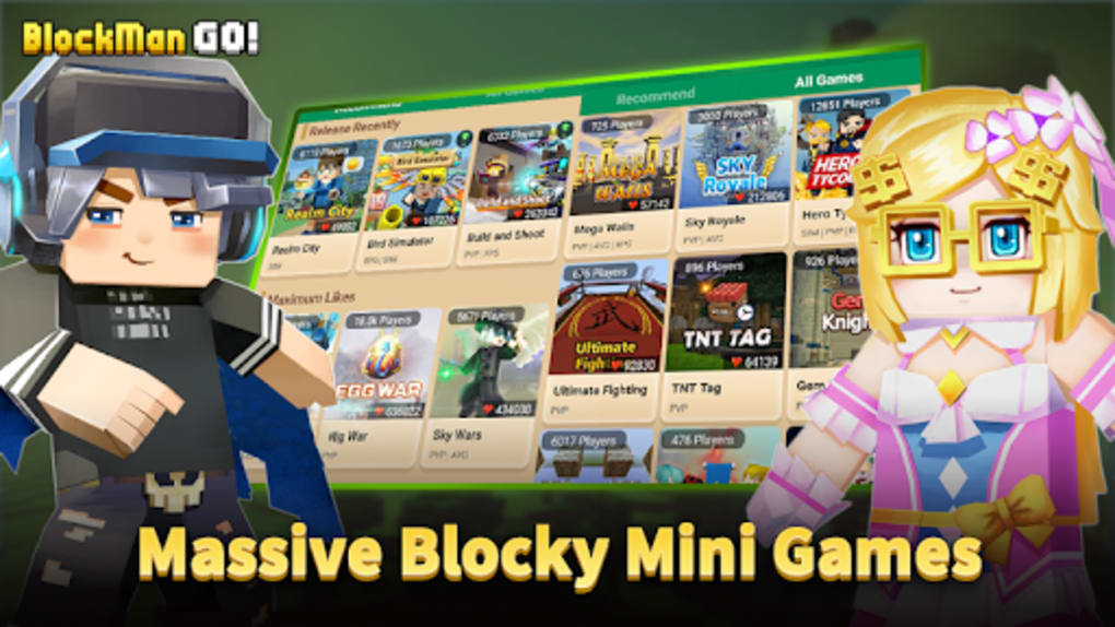 Blockman GO 2.60.1 - Bộ mini-game phong cách Minecraft và ROBLOX
