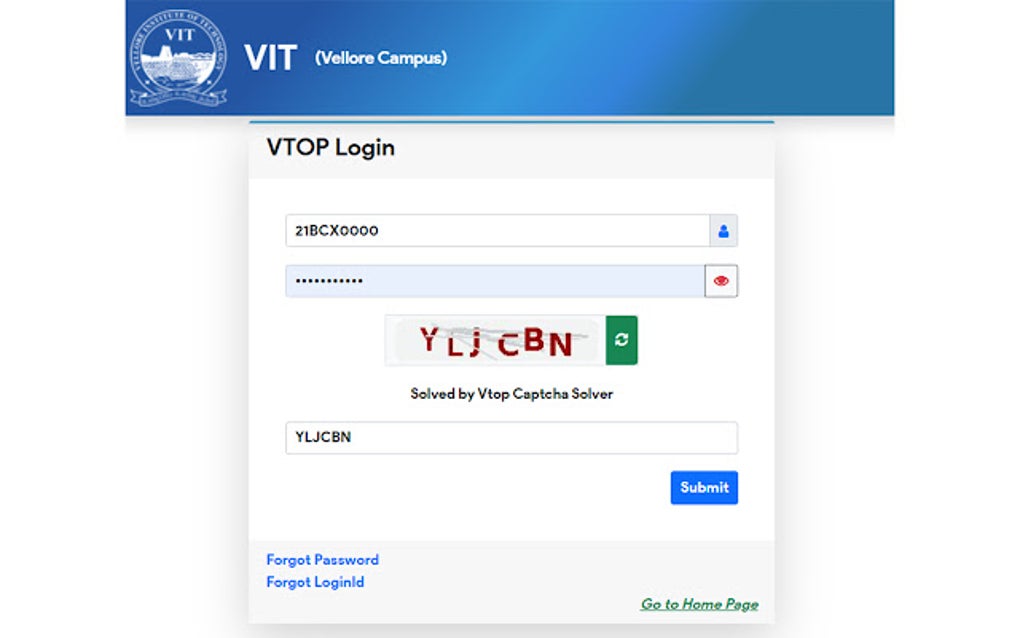 Vtop Captcha Solver لنظام Google Chrome - الامتداد تنزيل