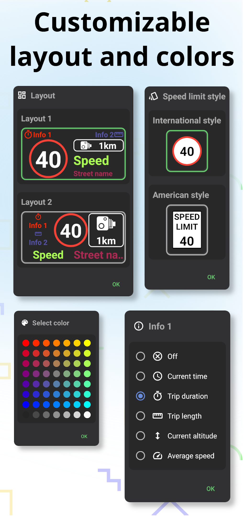 Head-Up Nav HUD Speed Limits Speedometer для Android — Скачать