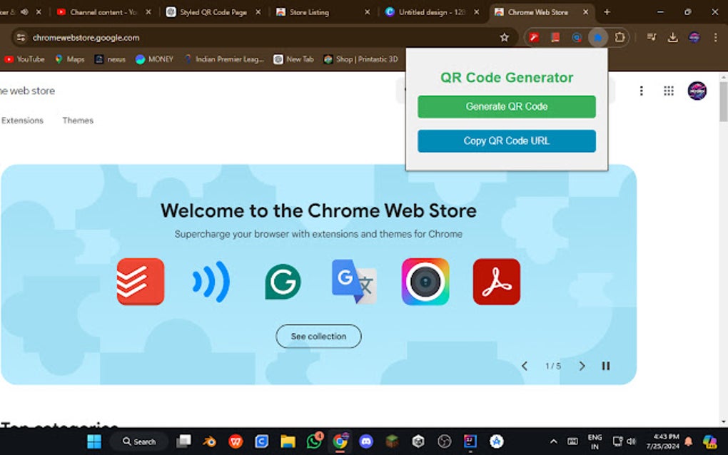 QR Code Generator Google Chrome 용 - 확장 프로그램 다운로드