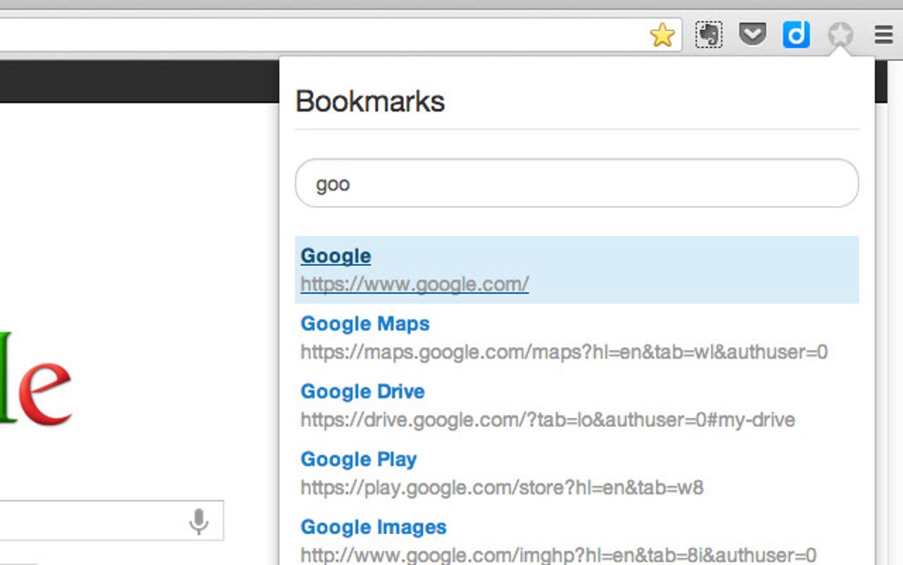 Search Bookmarks for Chrome для Google Chrome Расширение Скачать