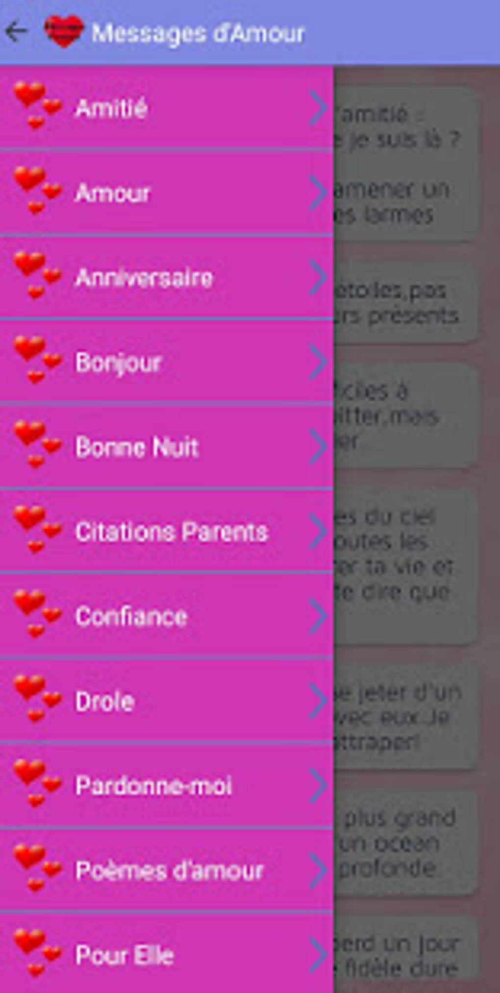 Messages DAmour APK For Android - Download