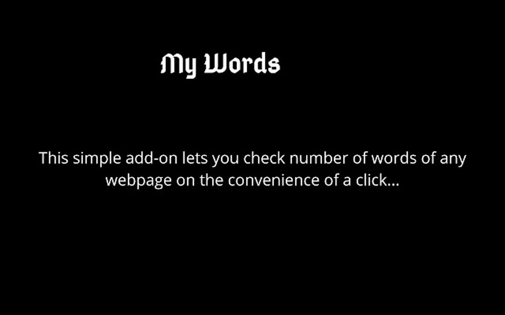 My Words for Google Chrome - Extension Download