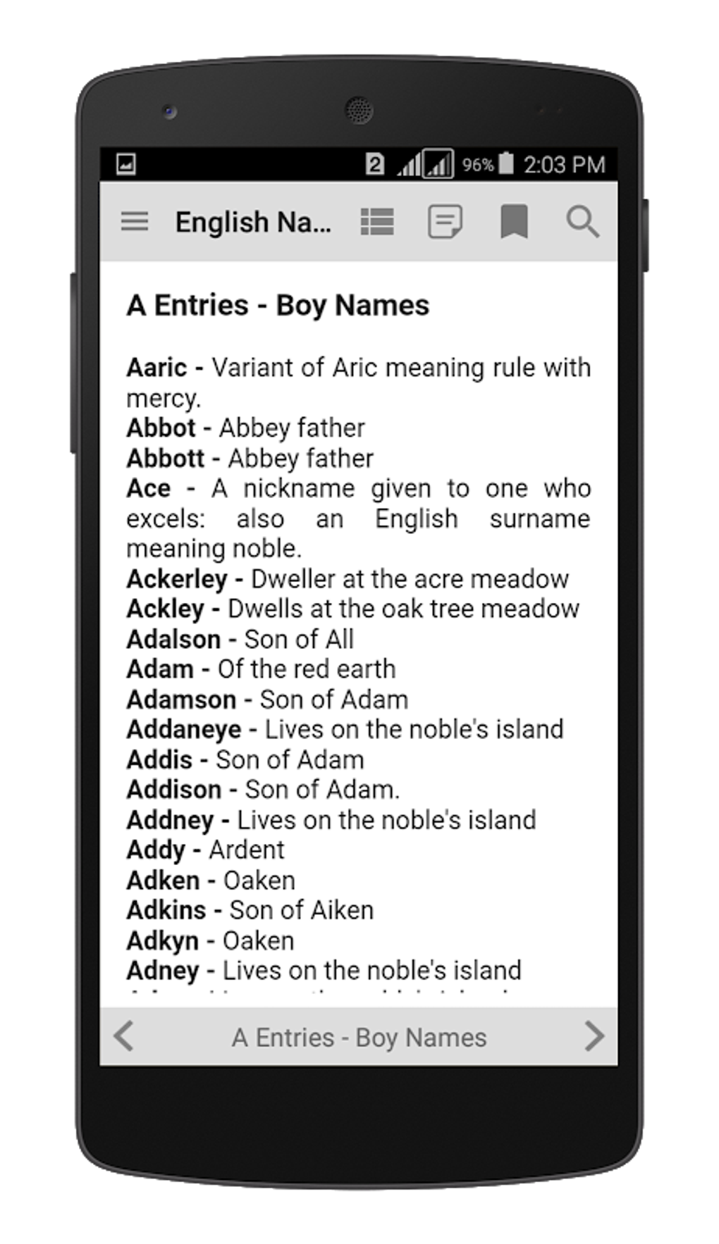 English Names And Meanings APK For Android Download