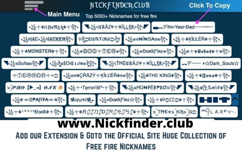 Nickfinder club꧁Booyah꧂free fire nicknames for Google Chrome Nickfinder club꧁Booyah꧂free fire nicknames for Google Chrome