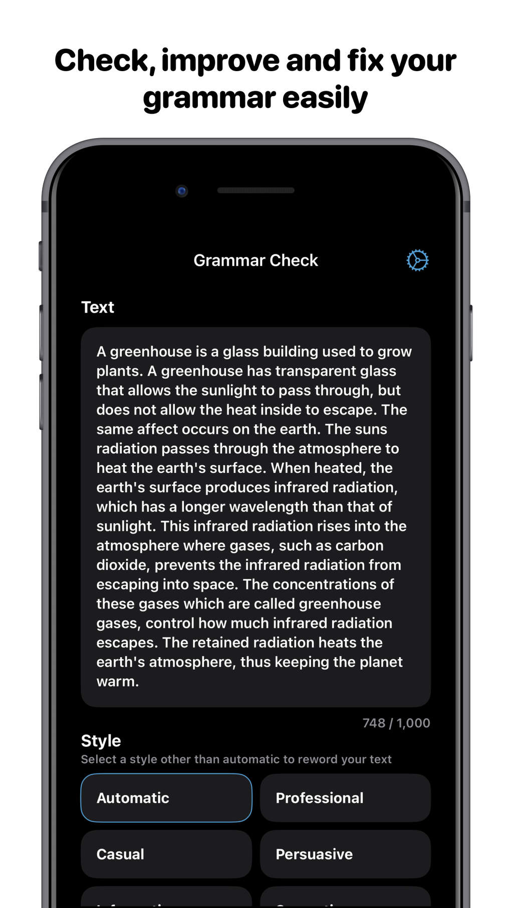 AI Grammar Check: AI Writer для iPhone — Скачать