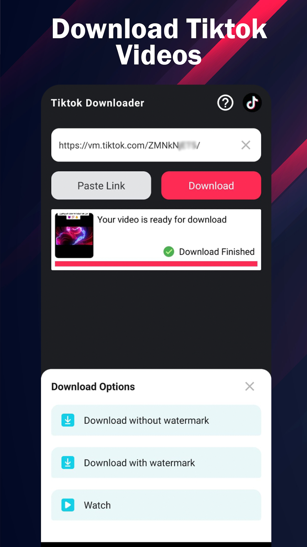 Video Downloader For Tiktok لنظام Android تنزيل