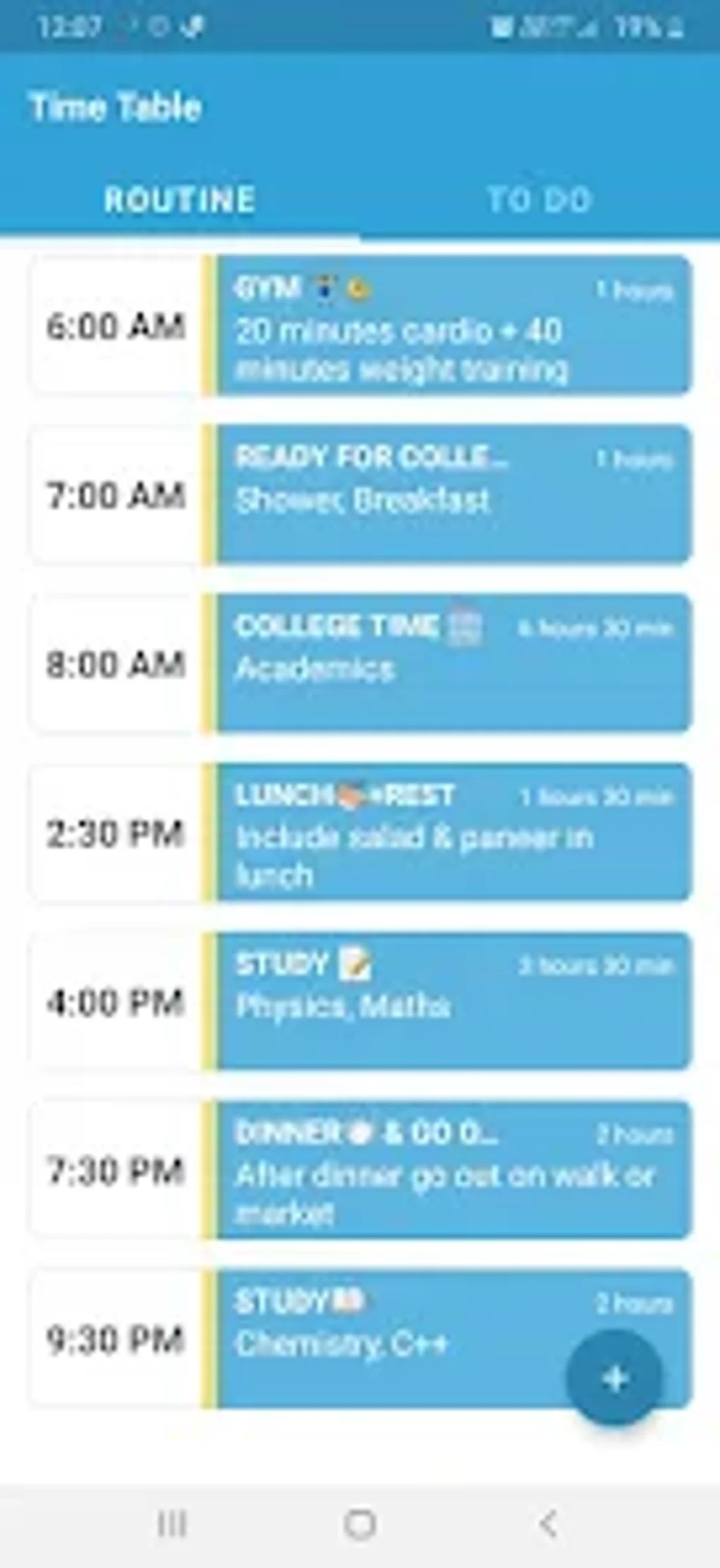 Time Table Schedule Plan Y Voor Android Download