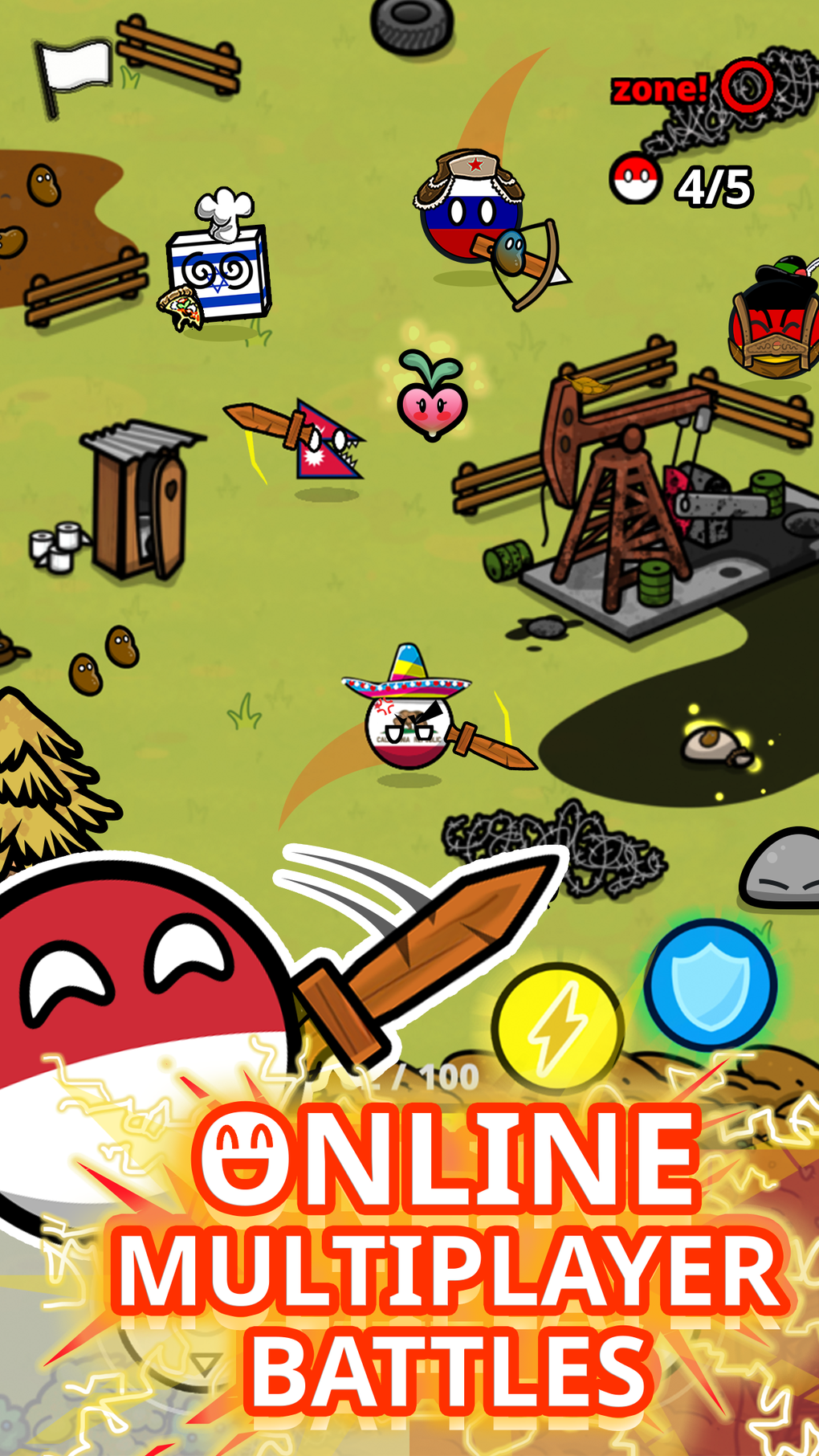 Countryball Potato Mayhem для iPhone — Скачать