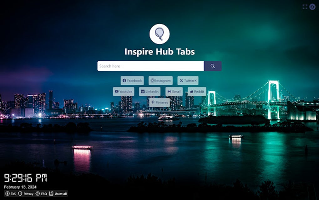 Inspire Hub Tabs Google Chrome 용 - 확장 프로그램 다운로드