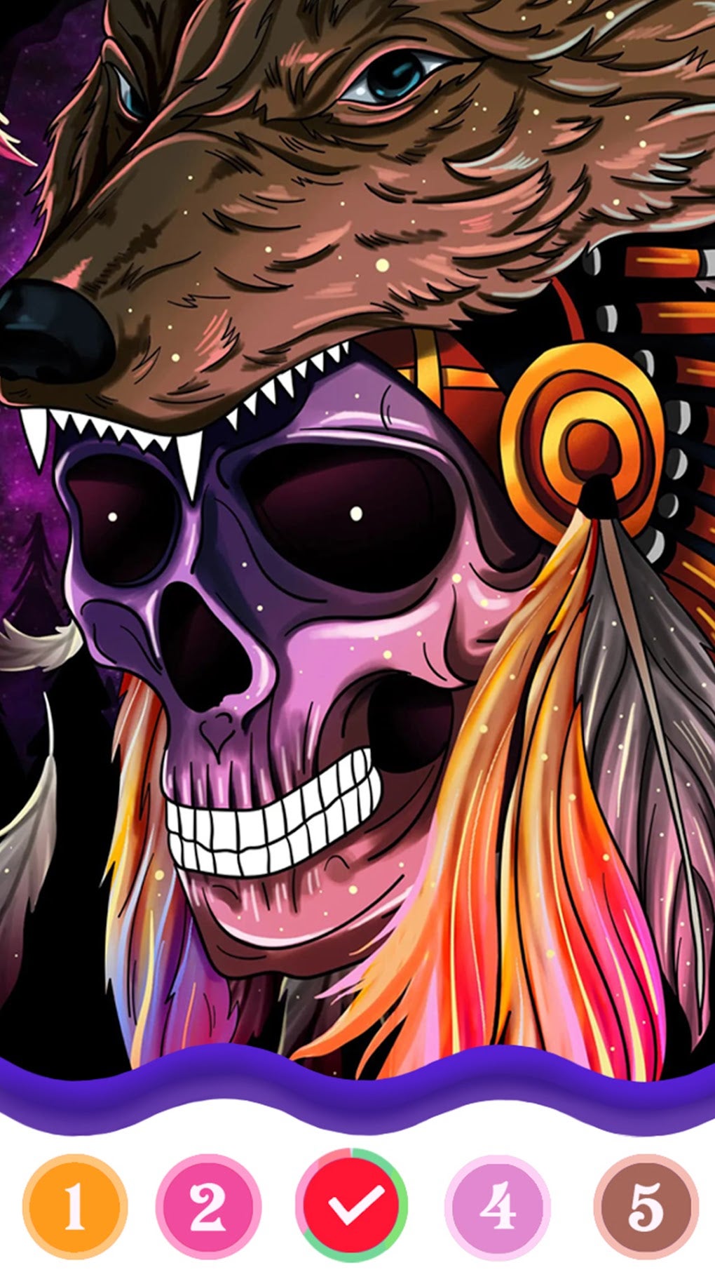 Skull Color by number Offline APK para Android - Download