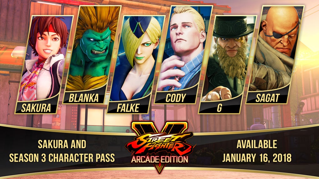 Street Fighter V Characters Roster