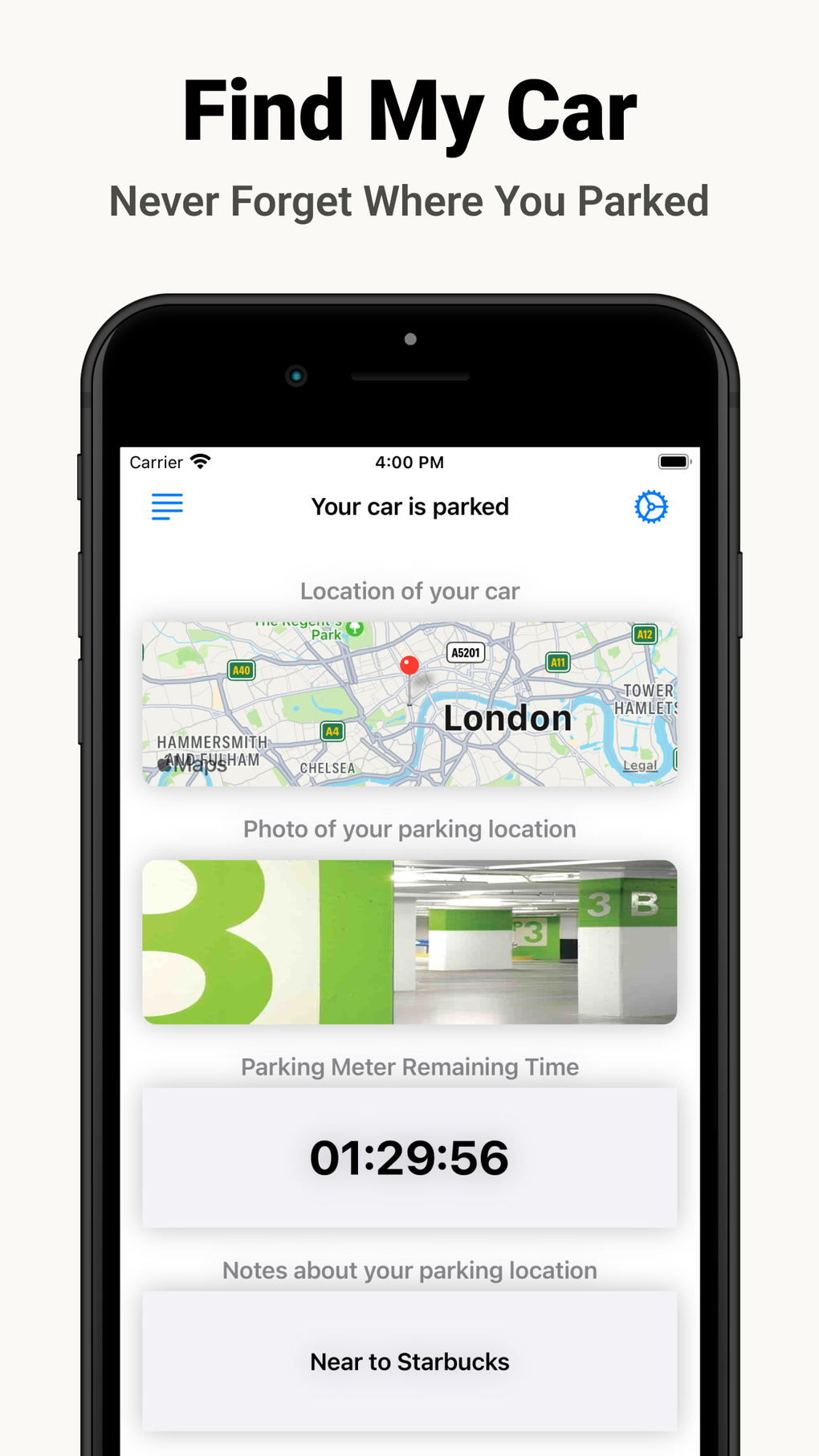 Find My Car Parking Location para iPhone Descargar