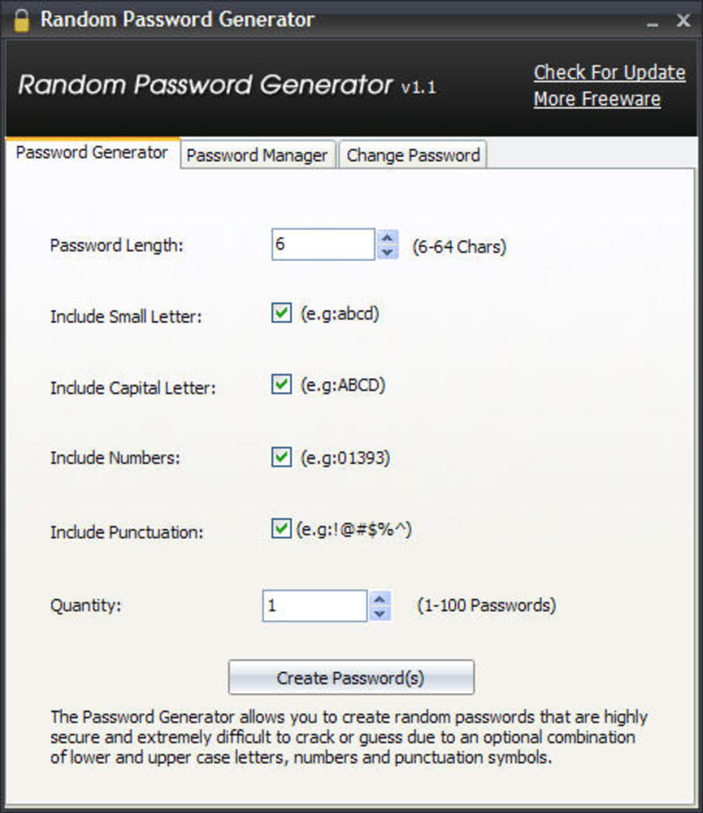 Random Password Generator Download