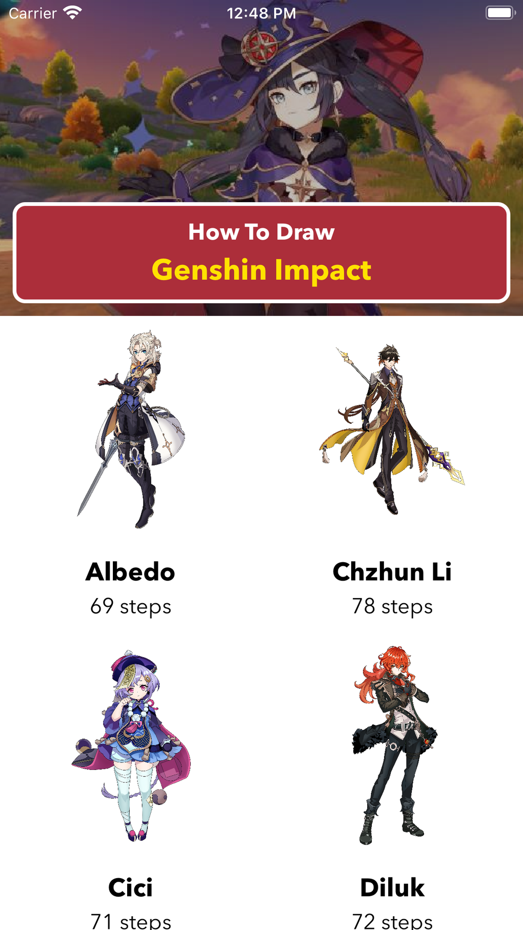 How to Draw Genshin Impact для iPhone — Скачать