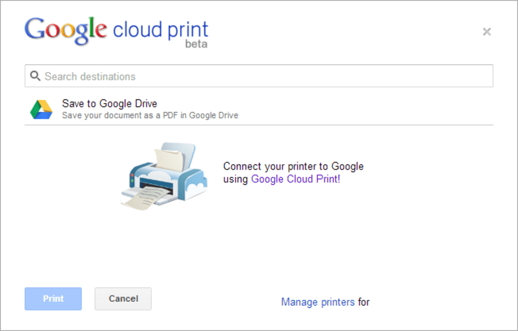 nummer Af storm alien Google Cloud Print - Download