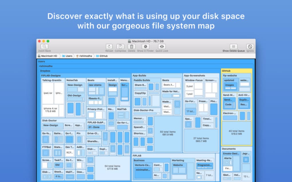 Disk Map Visualize Hard Drive Usage Free Space Screenshot 