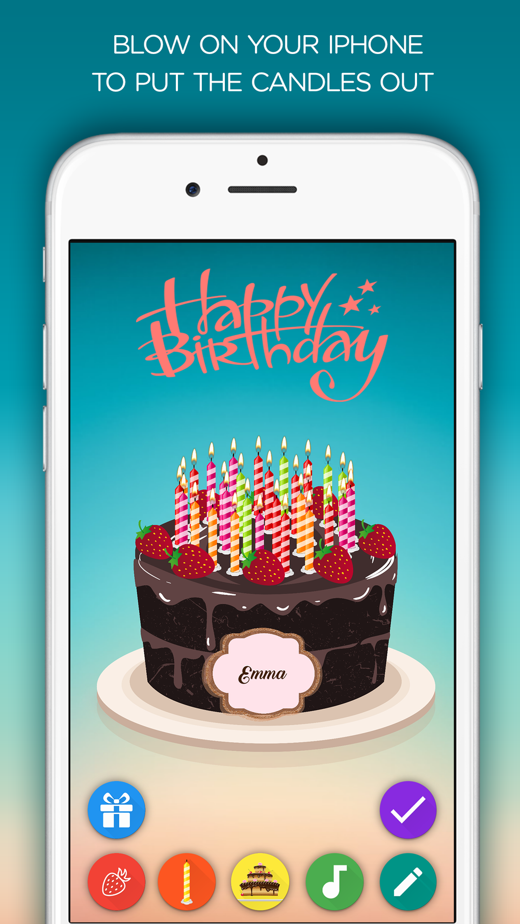 iPhone 용 Birthday Cake Blow out the candles 다운로드