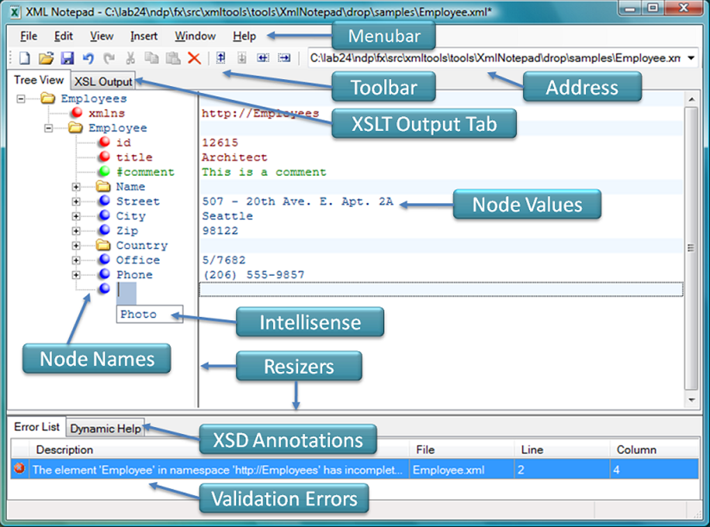 donde estan microsoft xml notepad