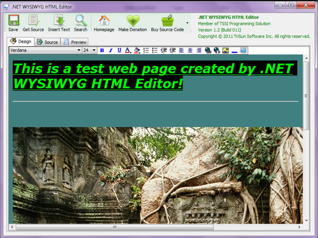 Wysiwyg editor