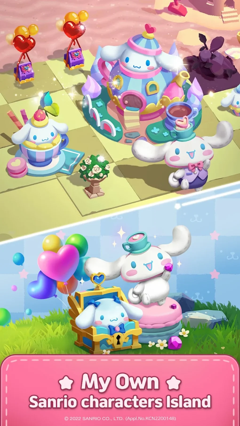 Sanrio characters MY MELODY and KUROMI Join Merge Fantasy Island