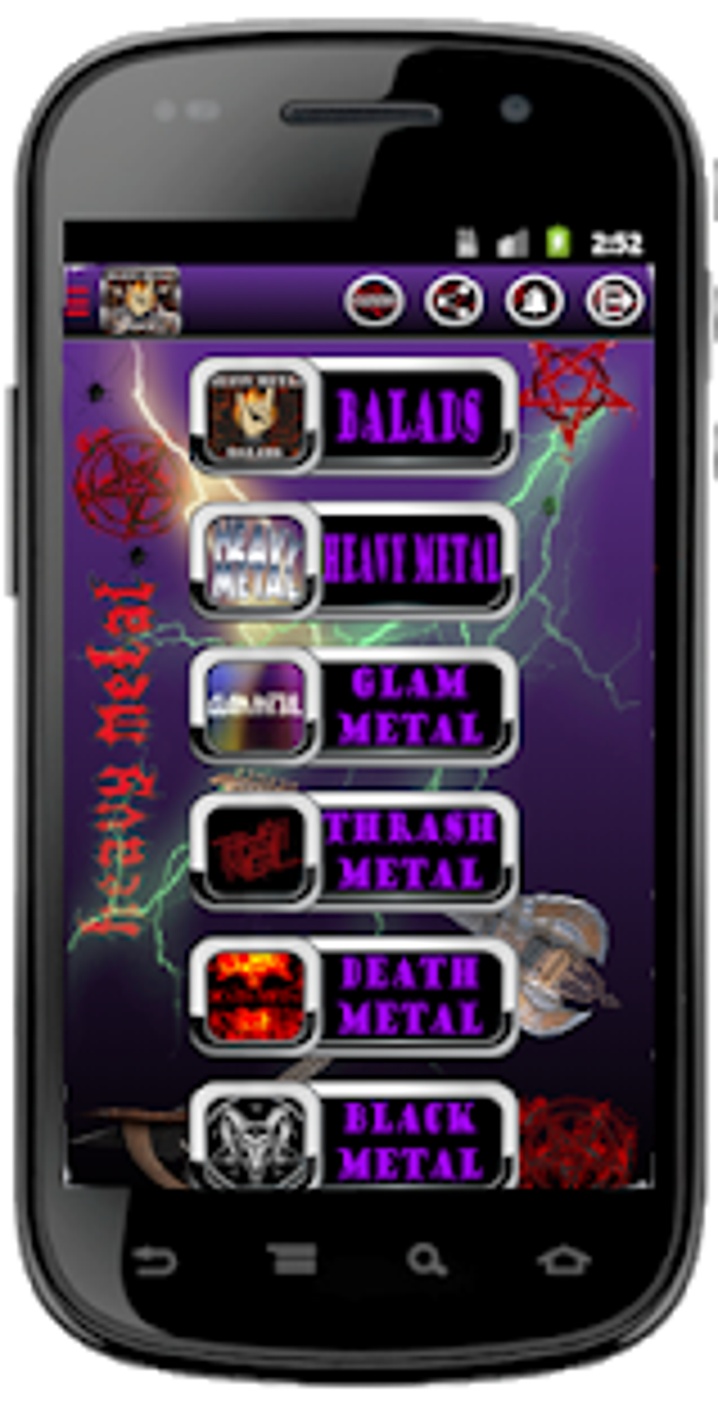 Rock Heavy Metal Music для Android — Скачать