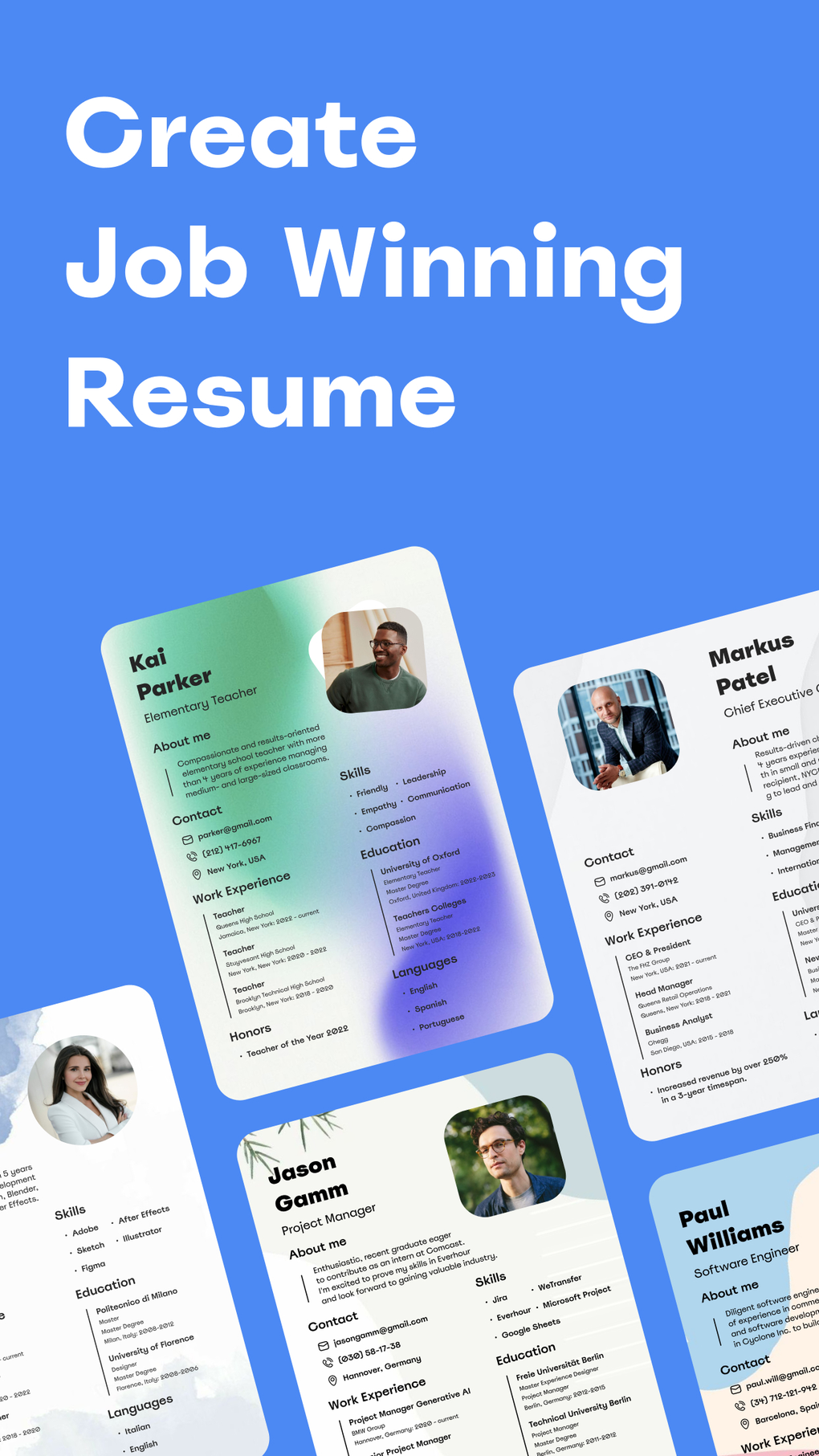 The resume builder for iPhone - The Resume Builder Arr Screenshot 