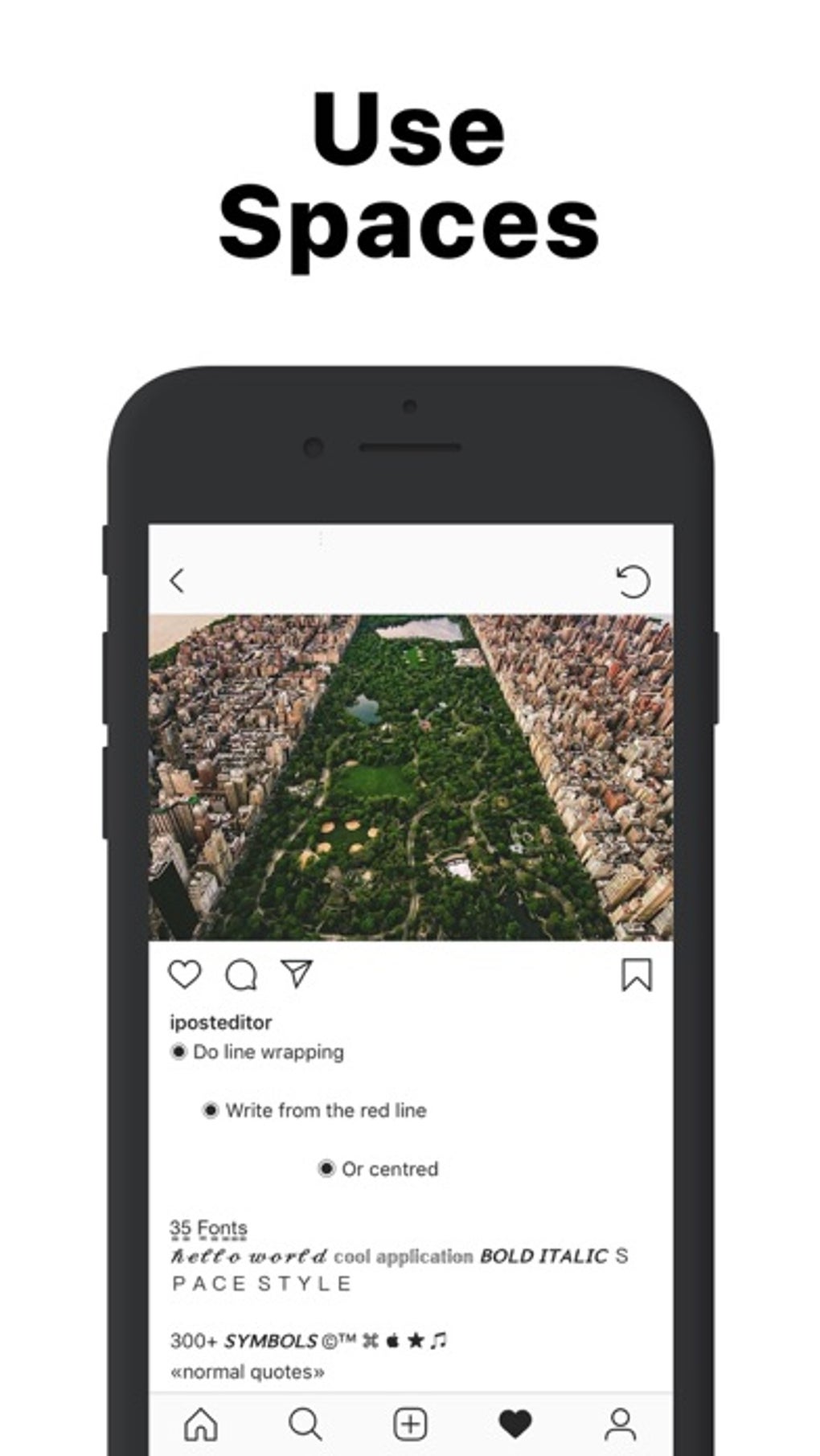 Space fonts for Instagram ?????? iPhone ??? ??????????????