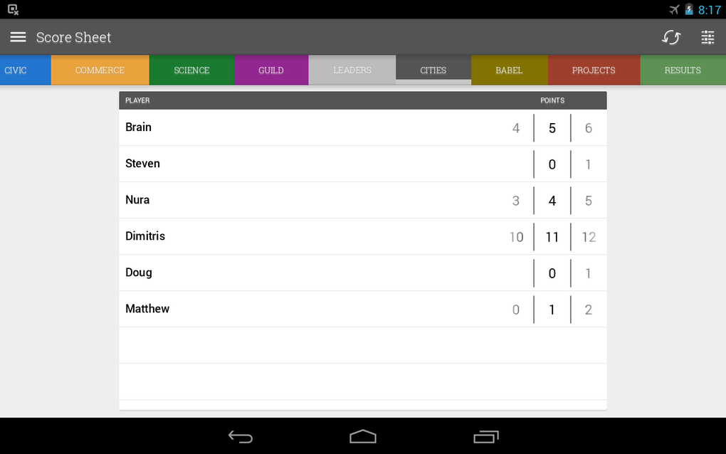 7 Wonders Score Sheet APK F r Android Download