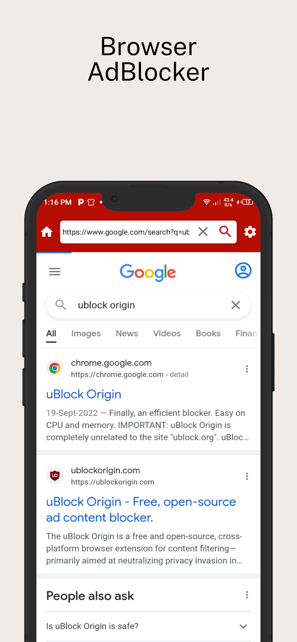 Ublock Origin Adblocker Screenshot 