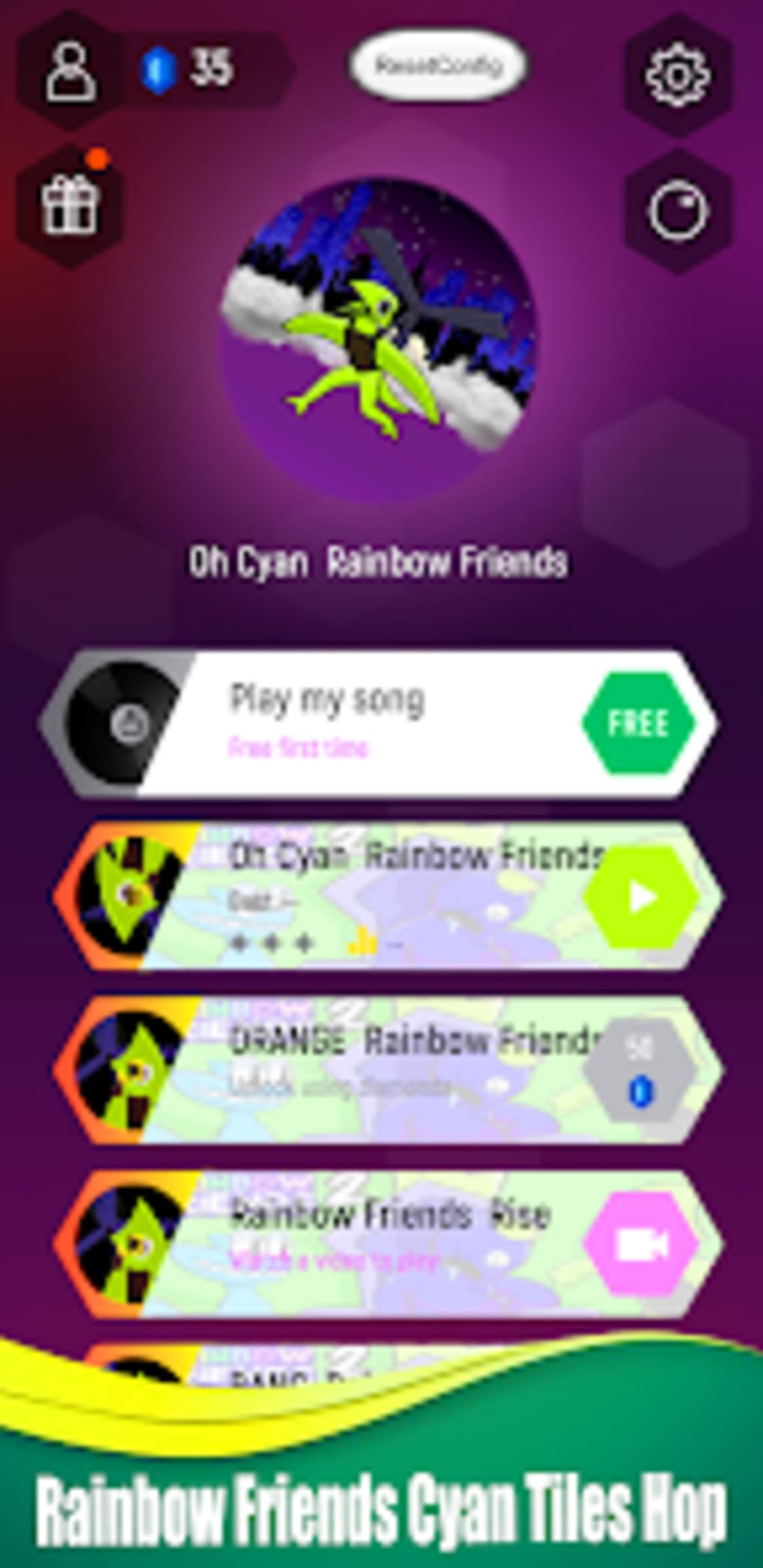 Yellow Rainbow Friend TilesHop para Android - Download