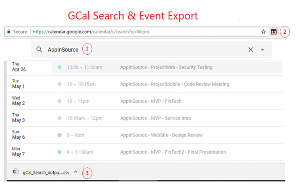 Google Calendar Export GCal to CSV para Google Chrome Extensão Download