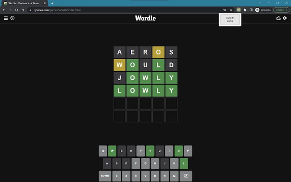 Wordle Solver for Google Chrome - Extension Download