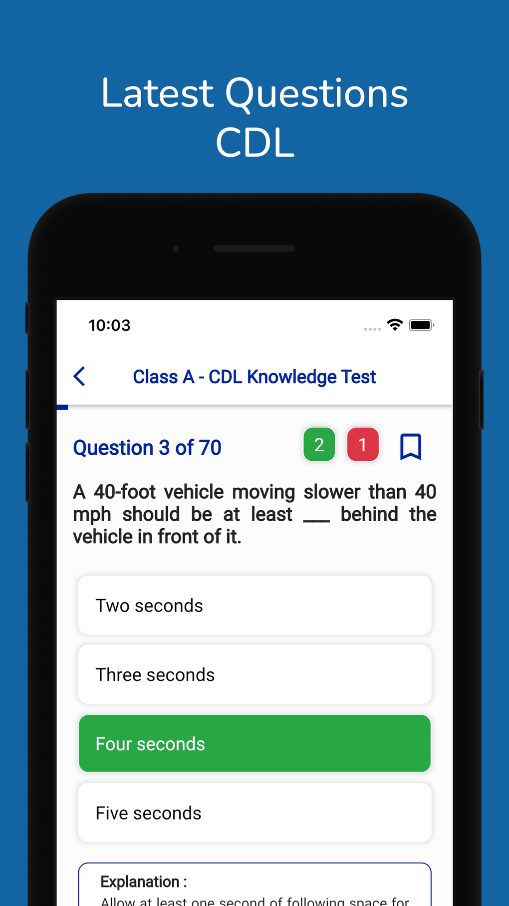 Texas CDL Permit Practice لنظام IPhone - تنزيل