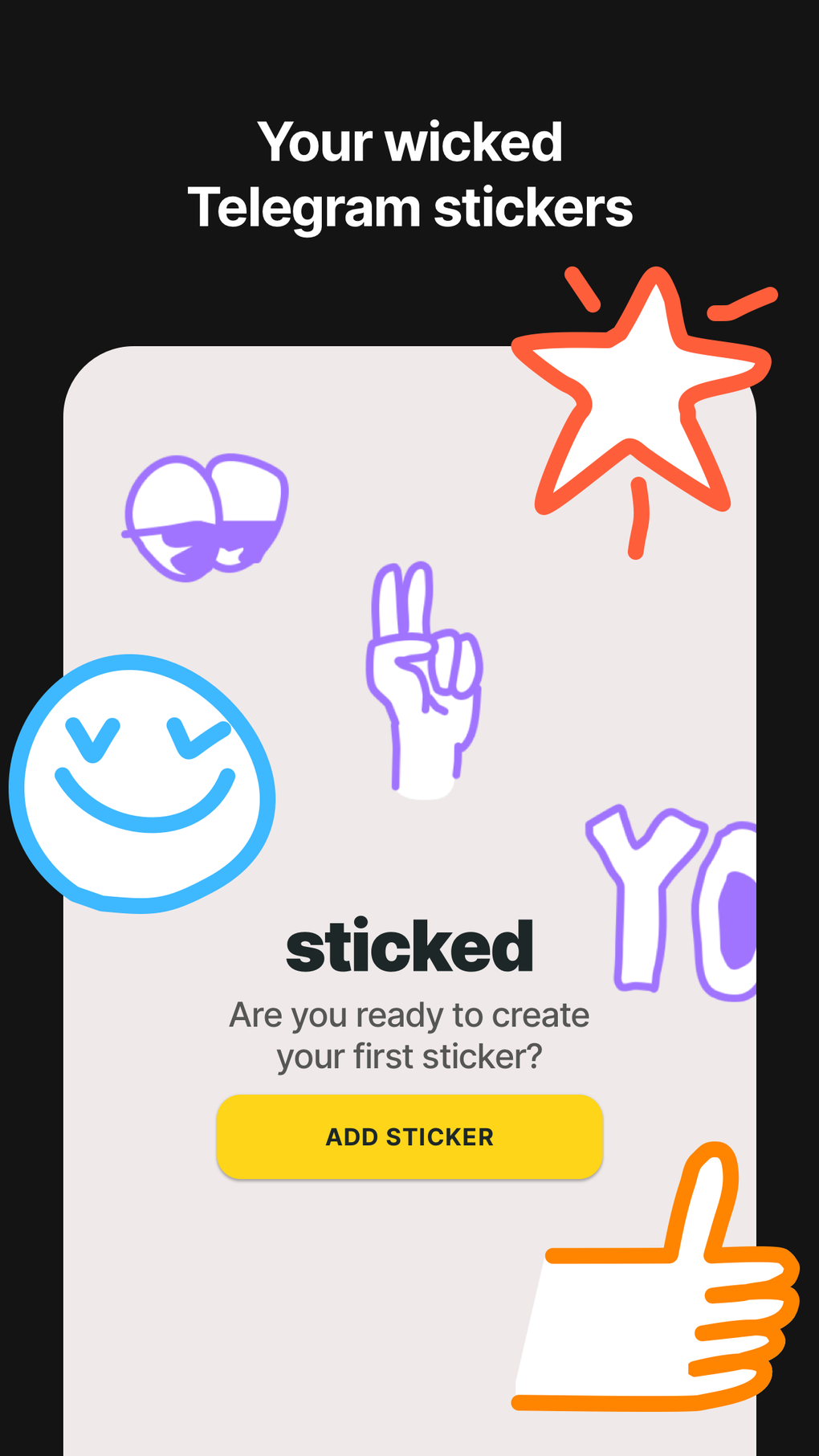 Sticked - Telegram stickers для iPhone — Скачать