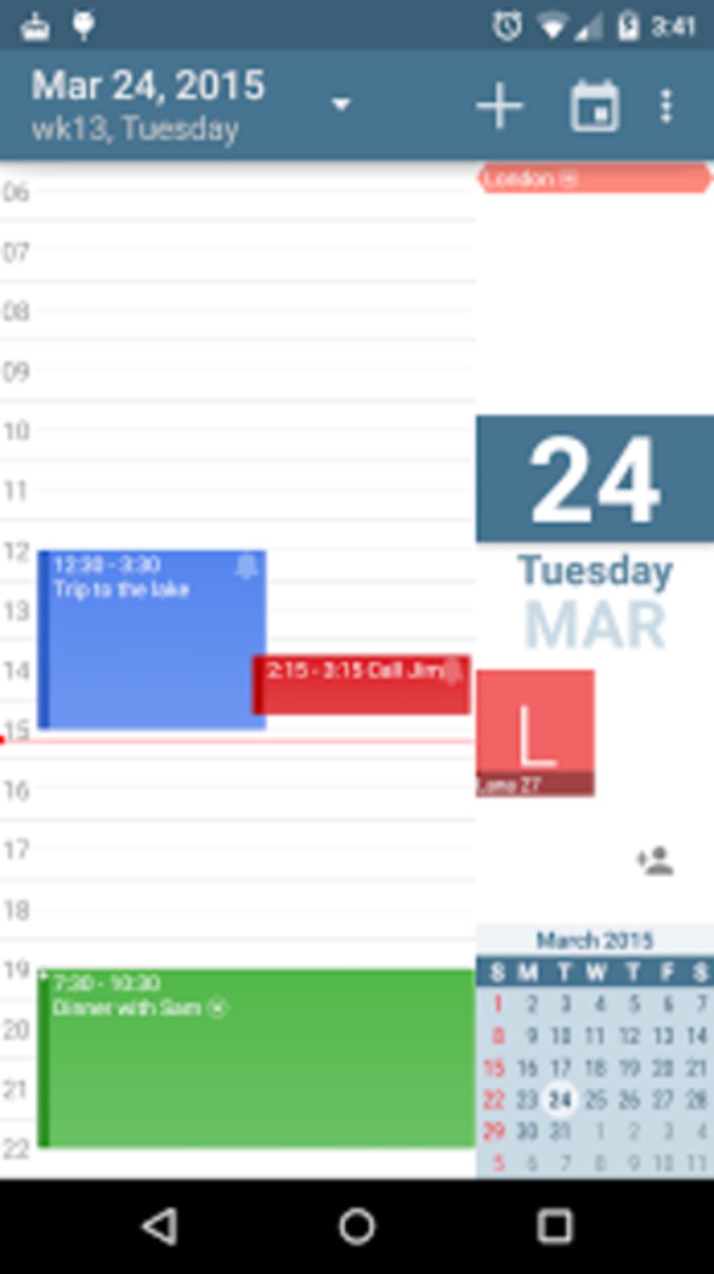 acalendar app for android