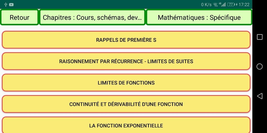 Maths Terminale S สำหรับ Android - ดาวน์โหลด